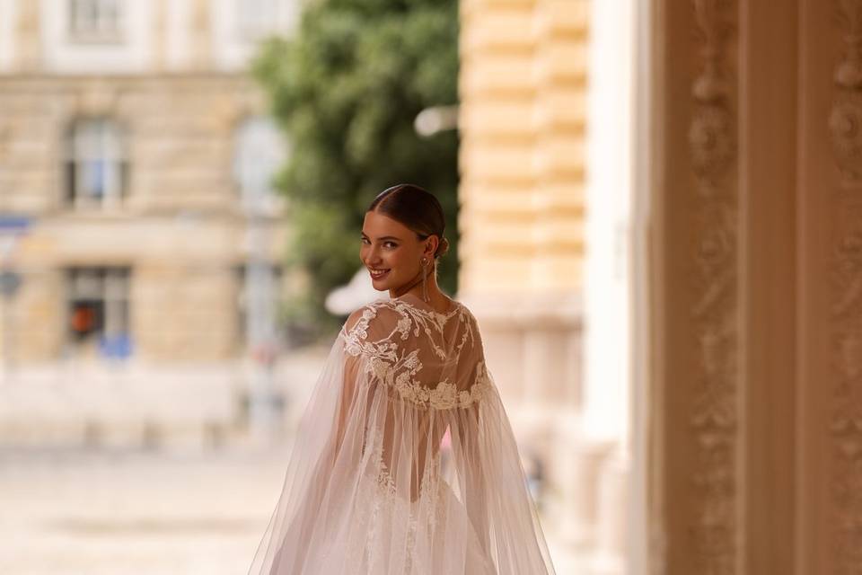 #Wedding dress with Cape