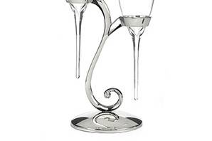 Rain drop flutes w/swirl stand