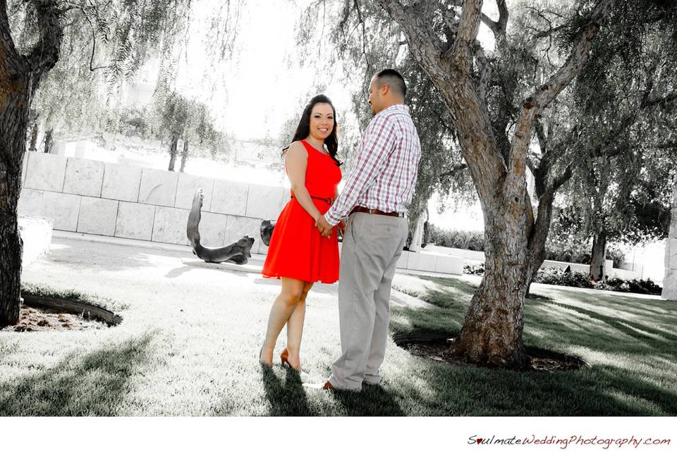 The Getty Center, Engagement Session, Los Angeles, California