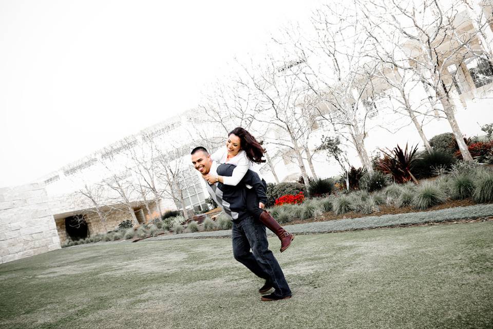 The Getty Center, Engagement Session, Los Angeles, California