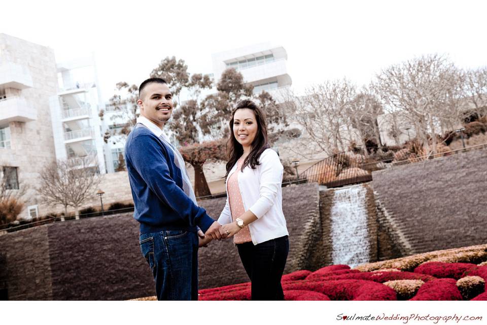 The Getty Center, Engagement Session, Los Angeles, California