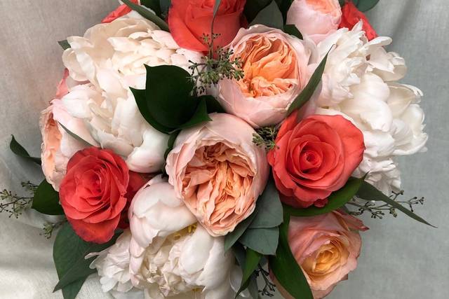 Peach and orange tones