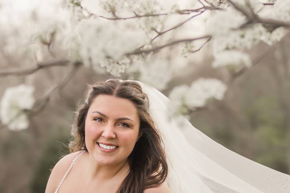 Closeup of bride