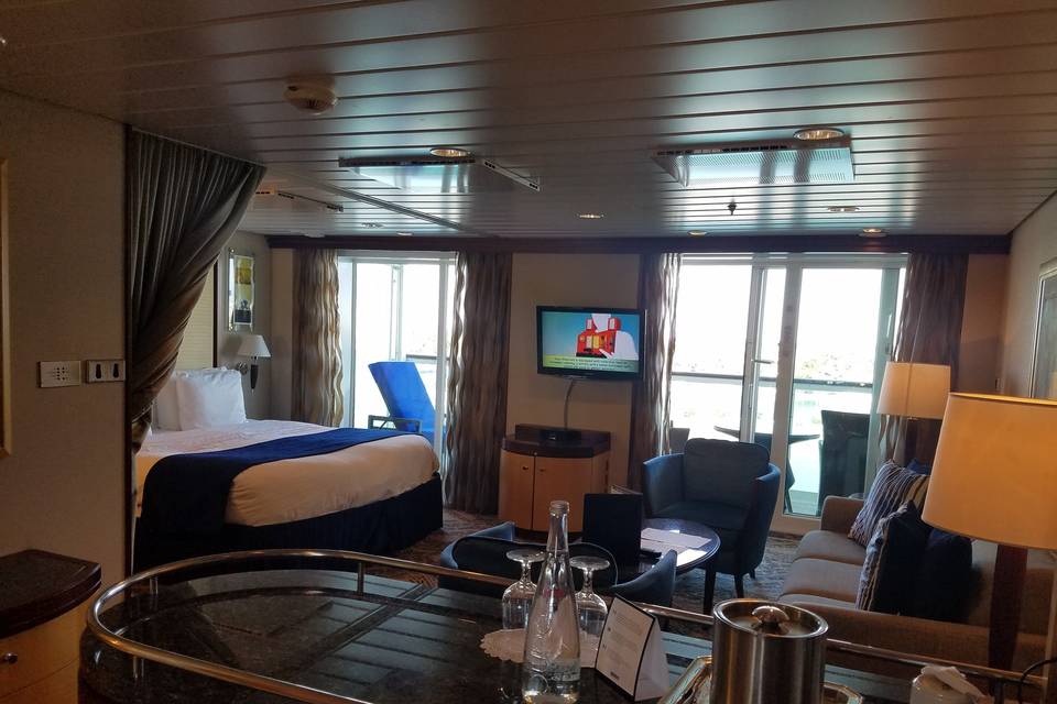 This is the beautiful and spacious Grand suite aboard Royal Caribbean. Perfect for you honeymoon.
