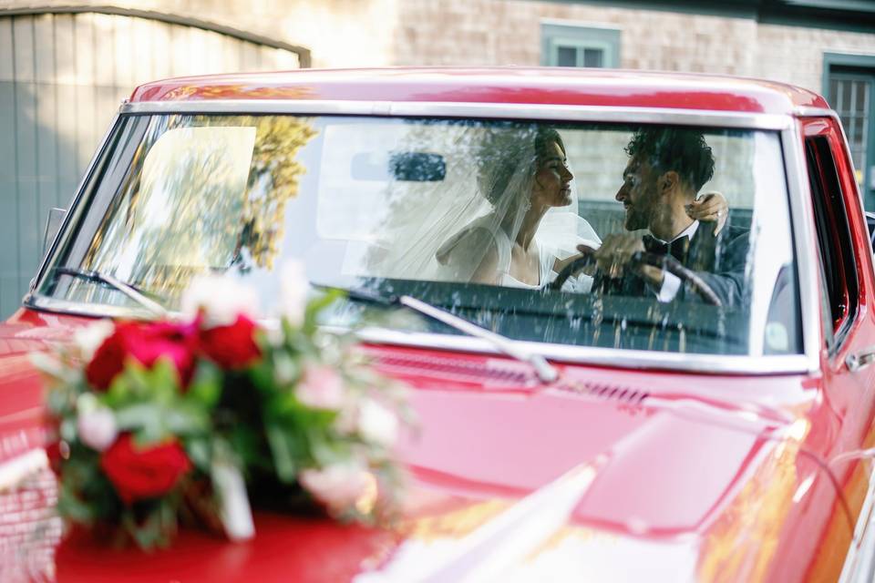 Romantic Portrait in the car