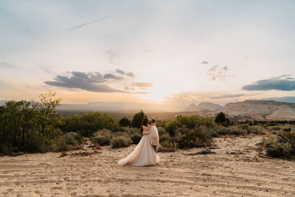 A final sunset kiss