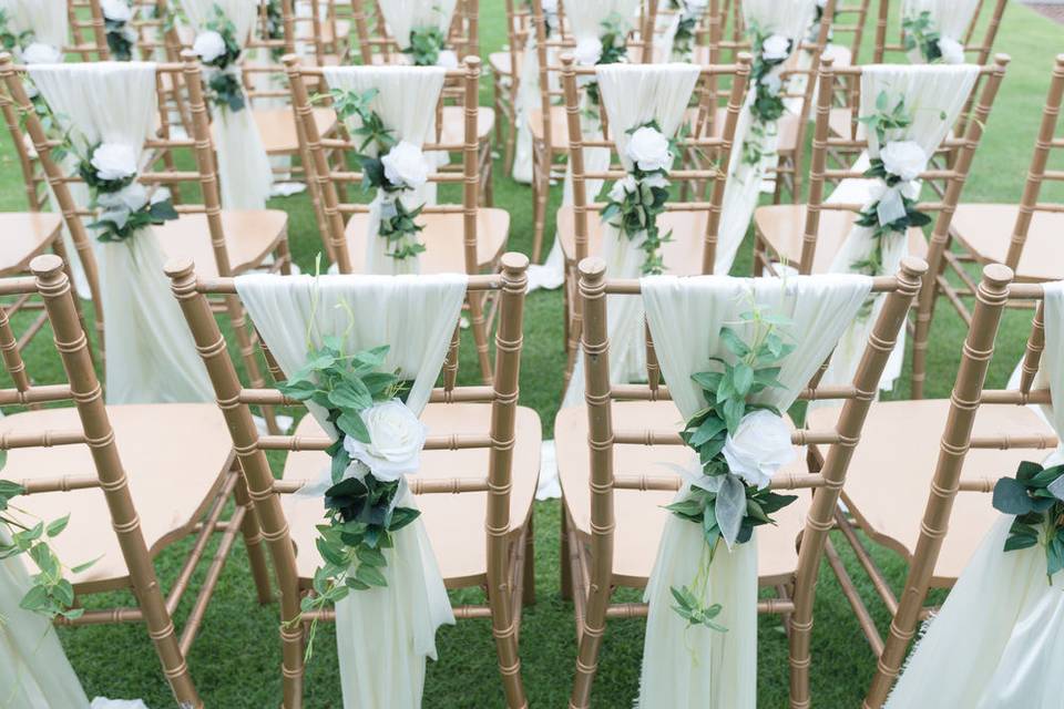 Floral chair decor