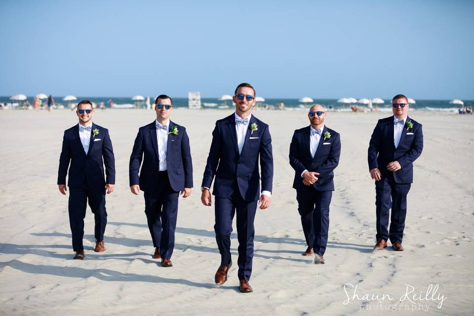 Groomsmen Beach View