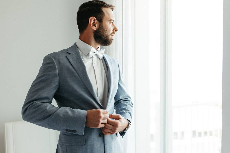 Groom in a suite