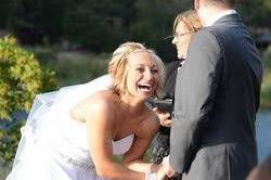 Laughing bride