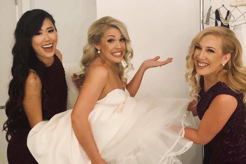 Bride and her friends