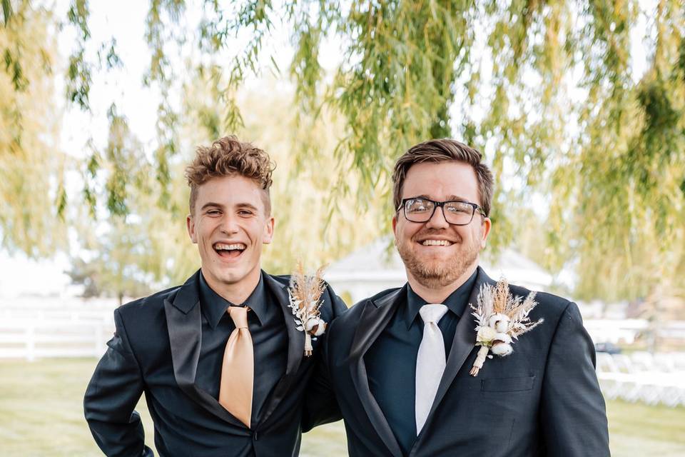 Groom and groomsman