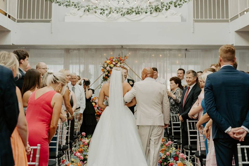 Walking down the isle