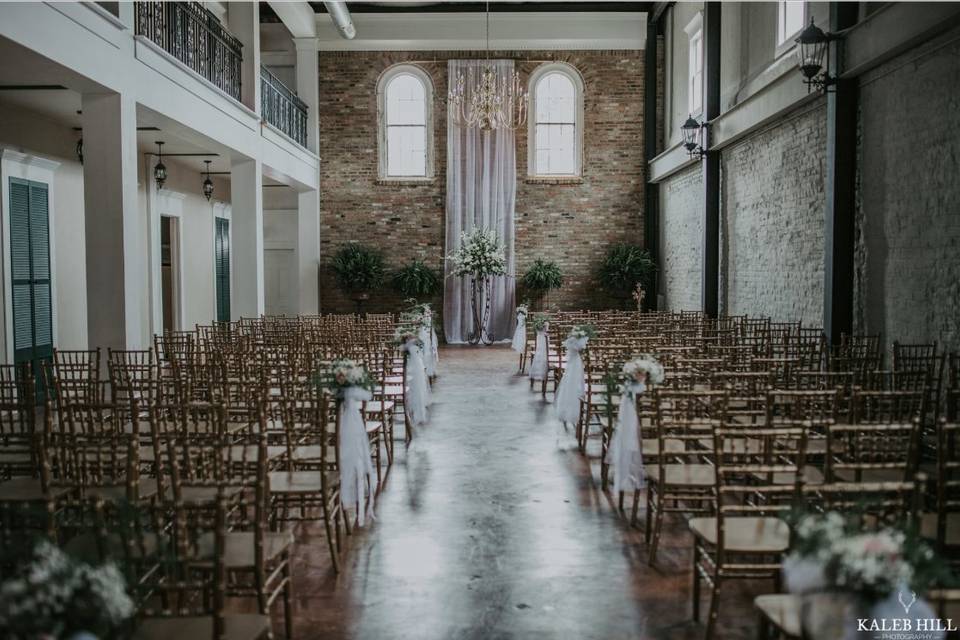 Setup for ceremony