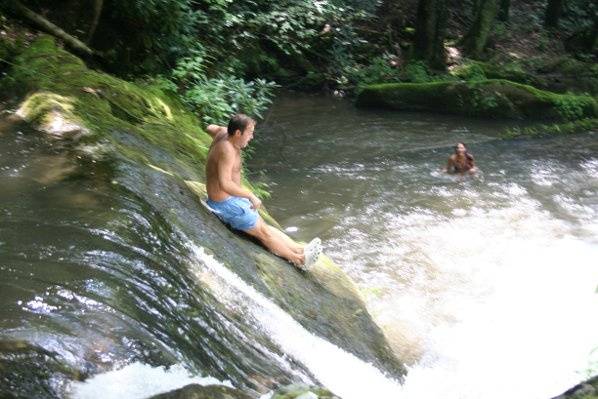 Fun at the Waterfall