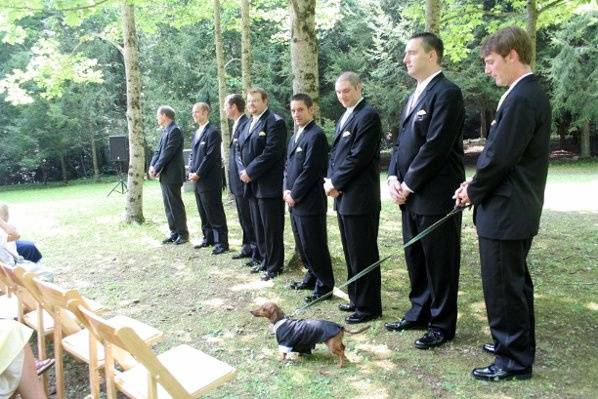 The groom with his groomsmen