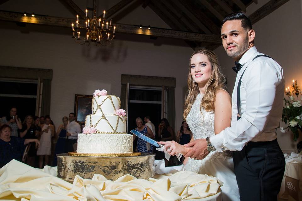 Couple With The Cake