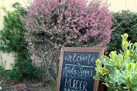 Chalkboard rehearsal dinner