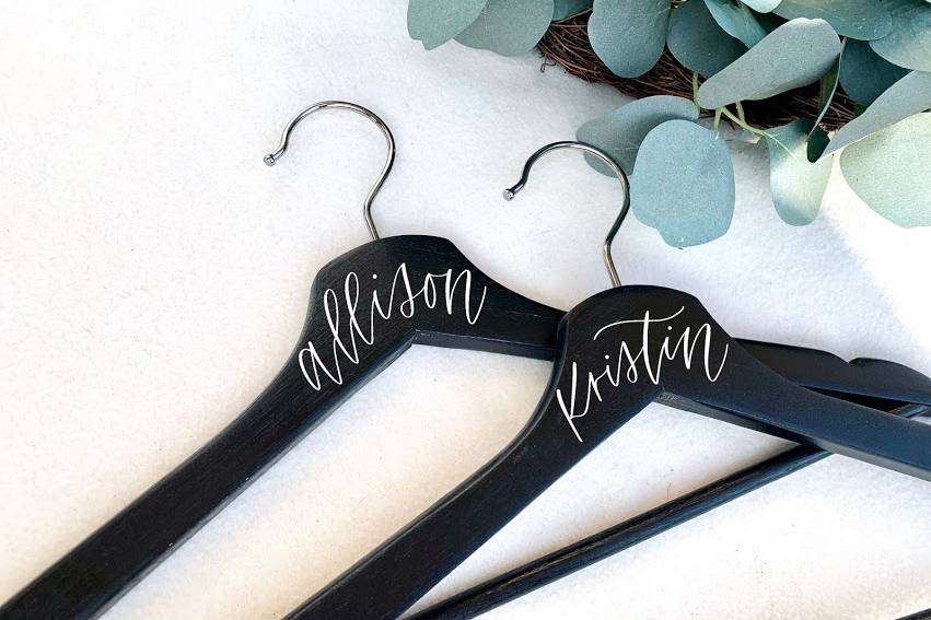 Custom bridal hangers