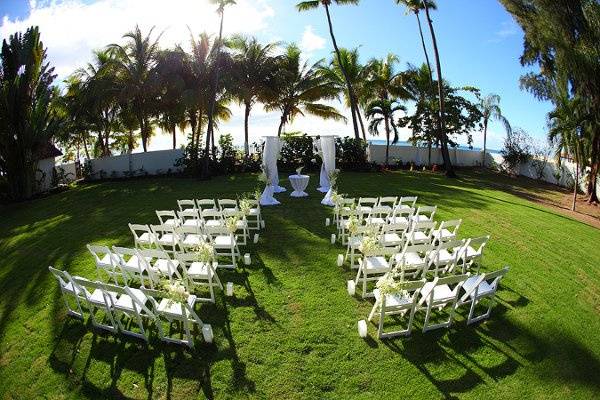 Outdoor wedding ceremony