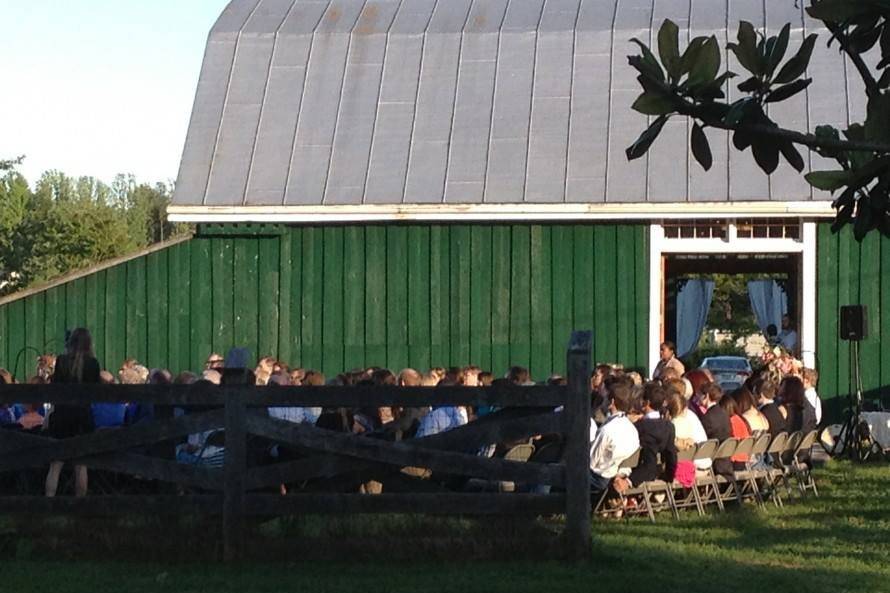 Outdoor wedding ceremony