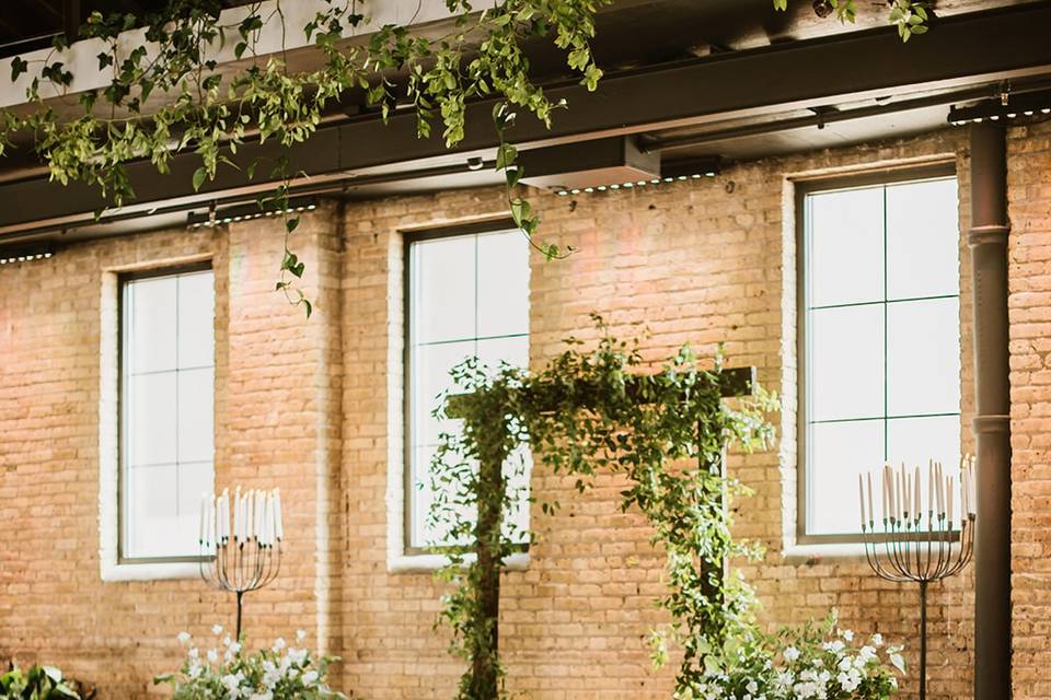 Greenery arch backdrop