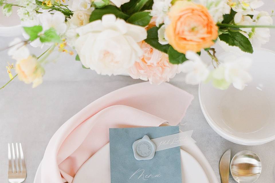 Wedding place setting