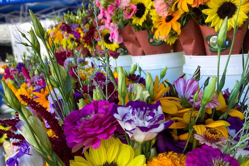 Summer market bouquets