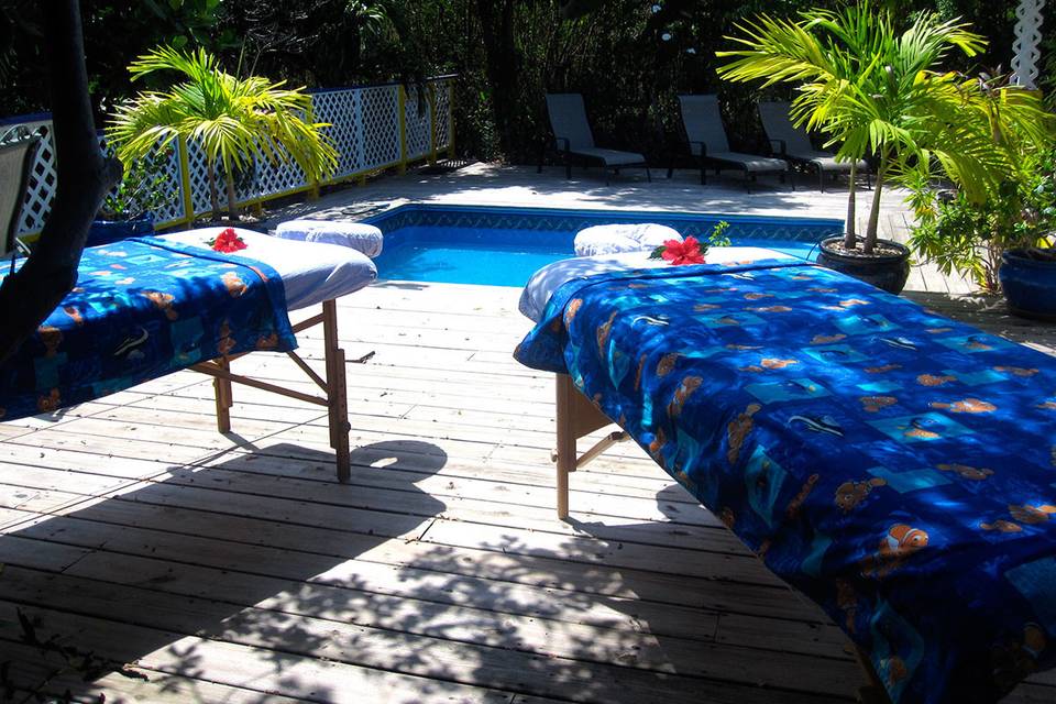 Poolside Romantic Couples Massage, private villa