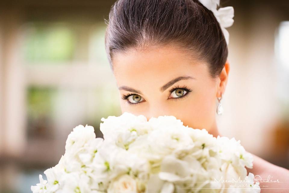 Bride and her bouquet