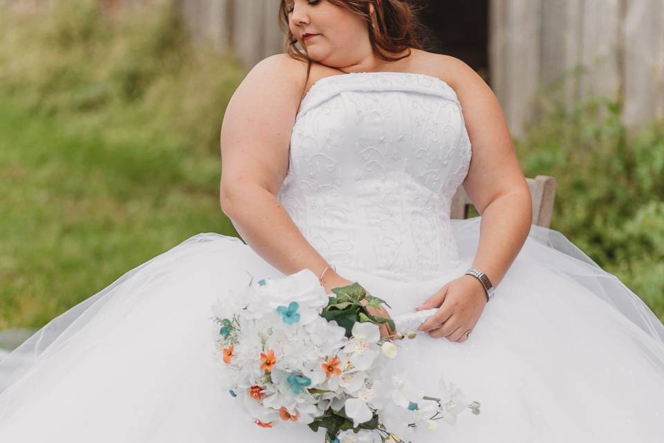 A rustic vineyard wedding.