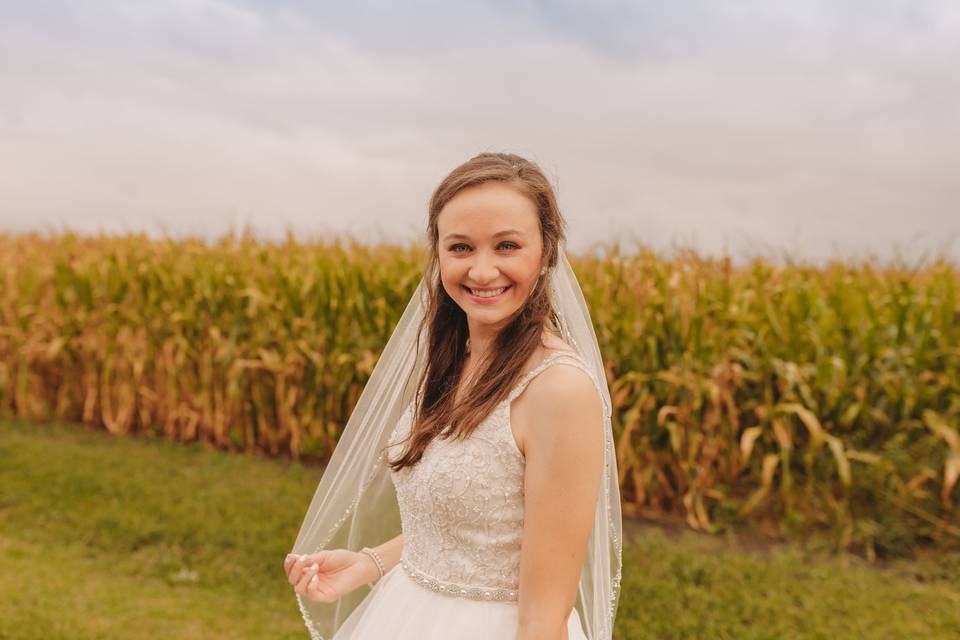 Corn Field Romantic Wedding