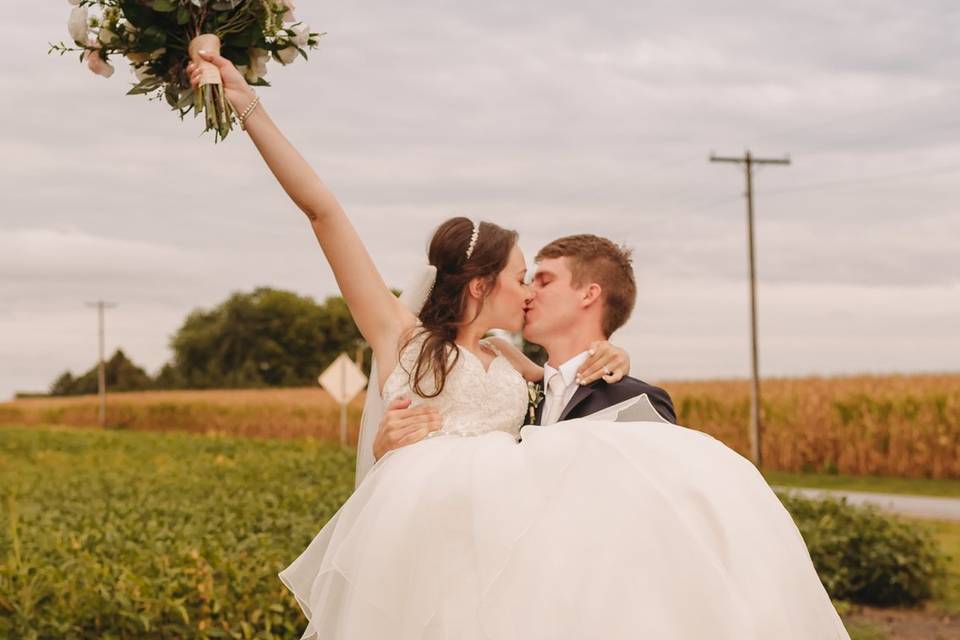 Corn Field Romantic Wedding