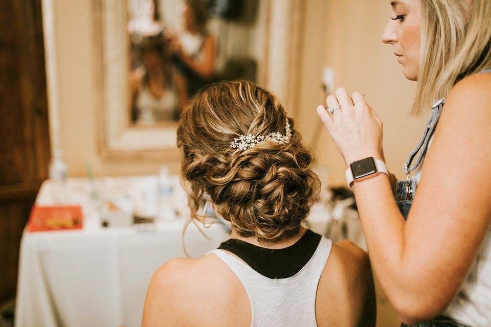 Bridal updo