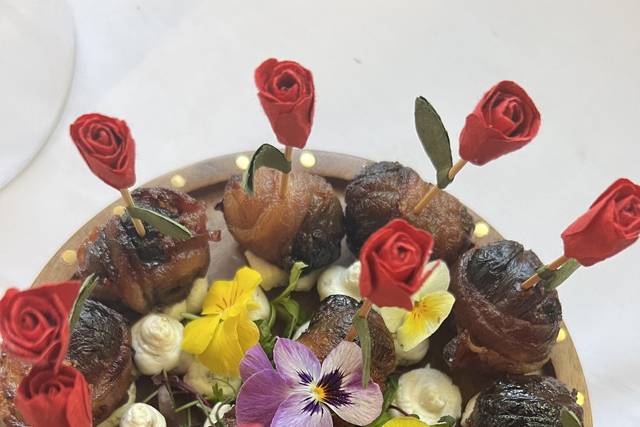 Bacon Wrap Figs w/ Goat Cheese