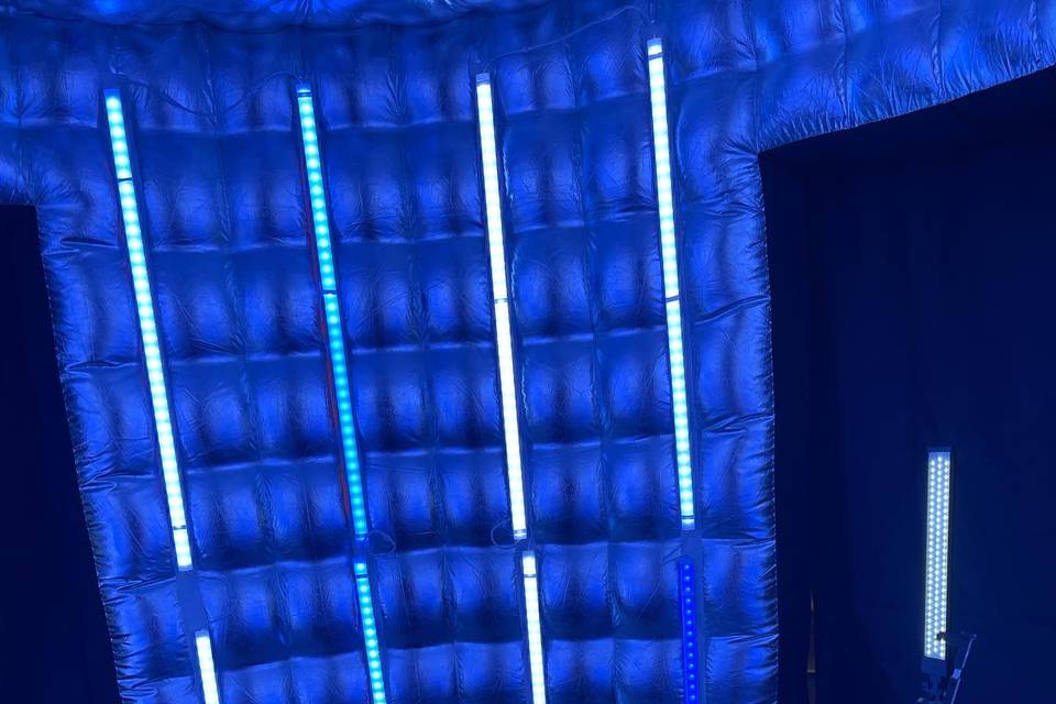 Inside the LED booth