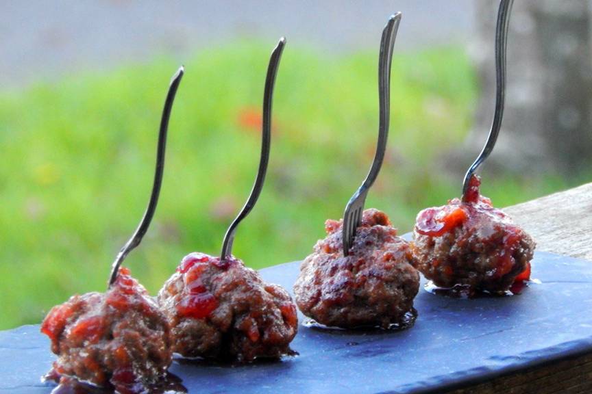 Meatballs with demi-glace