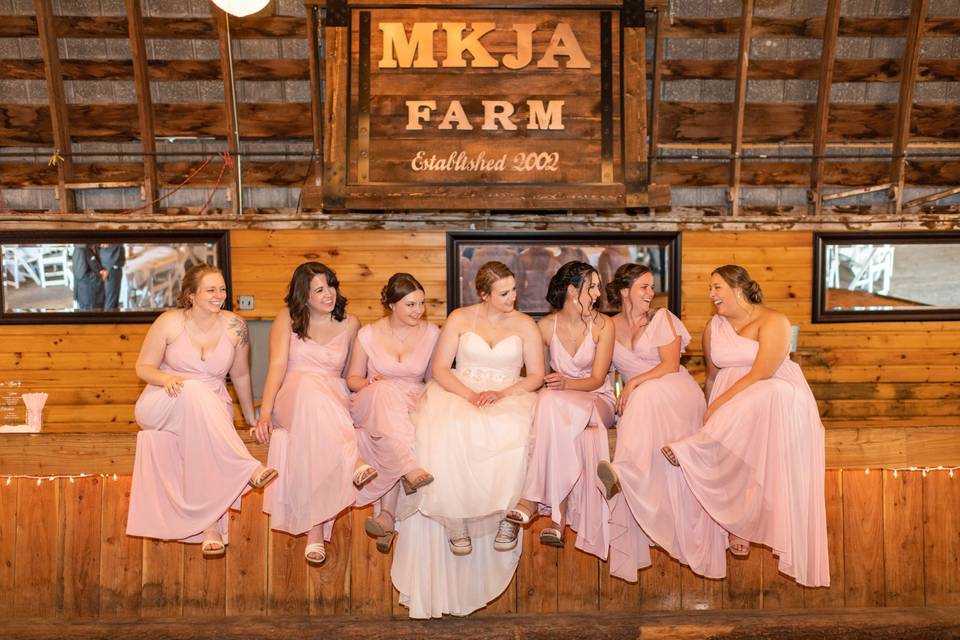 Bridal Party on the Bar