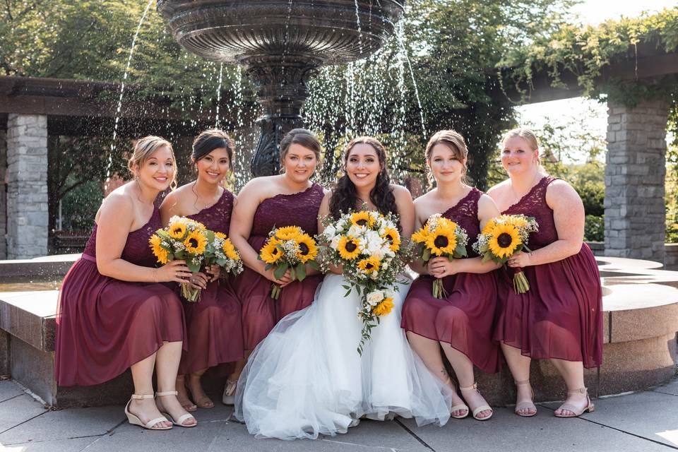 Bridesmaids in Franklin Sq