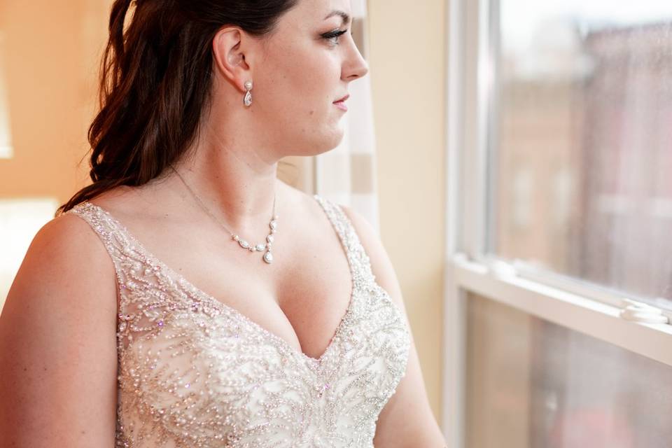 Bride with bouquet