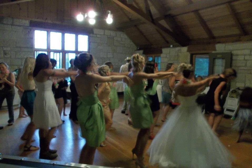 The bride with some guests