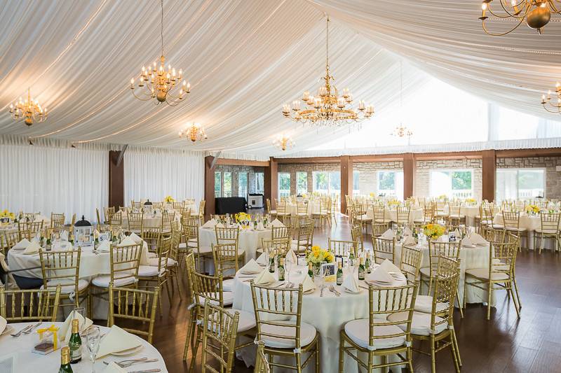 Wedding reception area set-up