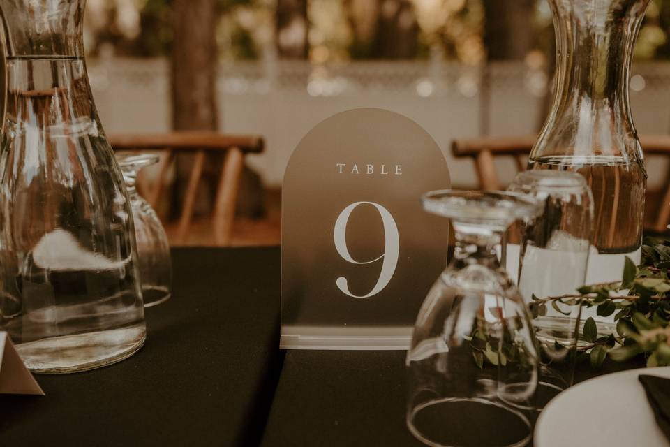 Reception tables