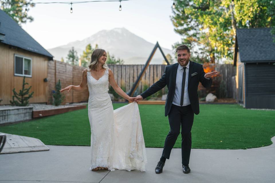 Dancing on the patio