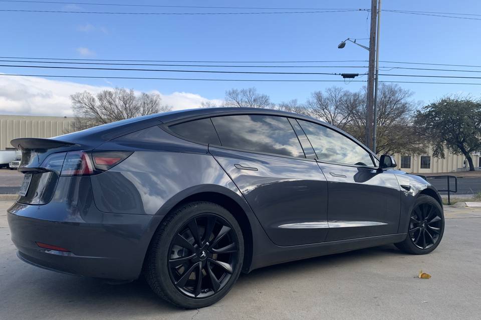 Updated Tesla, wheels and tint