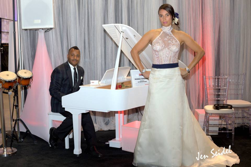 White Baby Grand Piano Rental