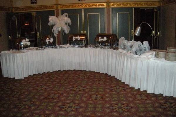 Buffet table