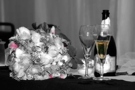 Wedding reception. Black & white style