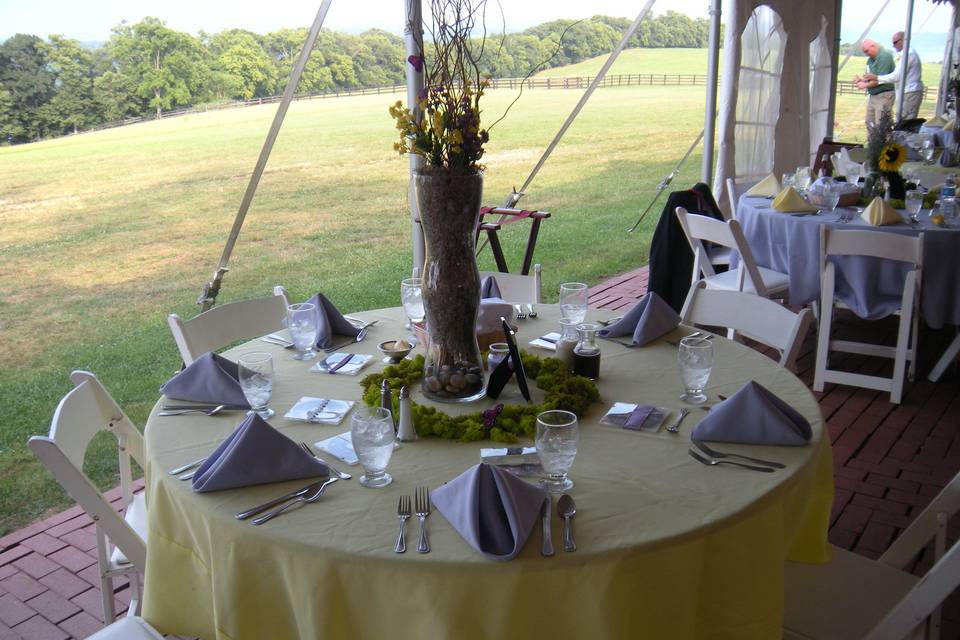 Wedding table setup