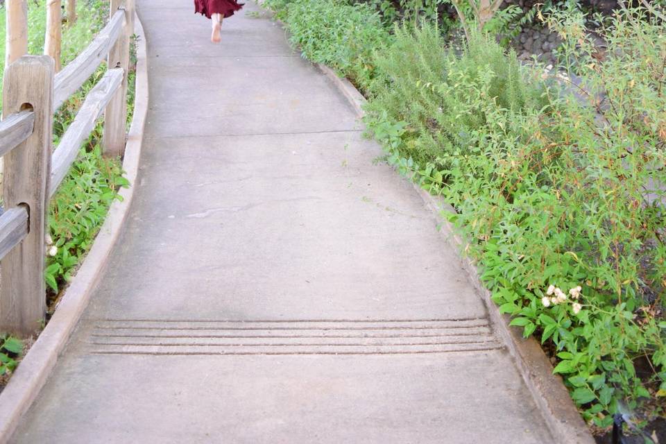 Walkway to ceremony